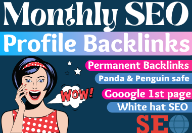 1000 monthly high quality profile backlinks package for SEO