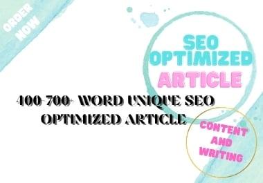 Boost your website ranking with our 400-700+ word SEO optimized article on unique content 