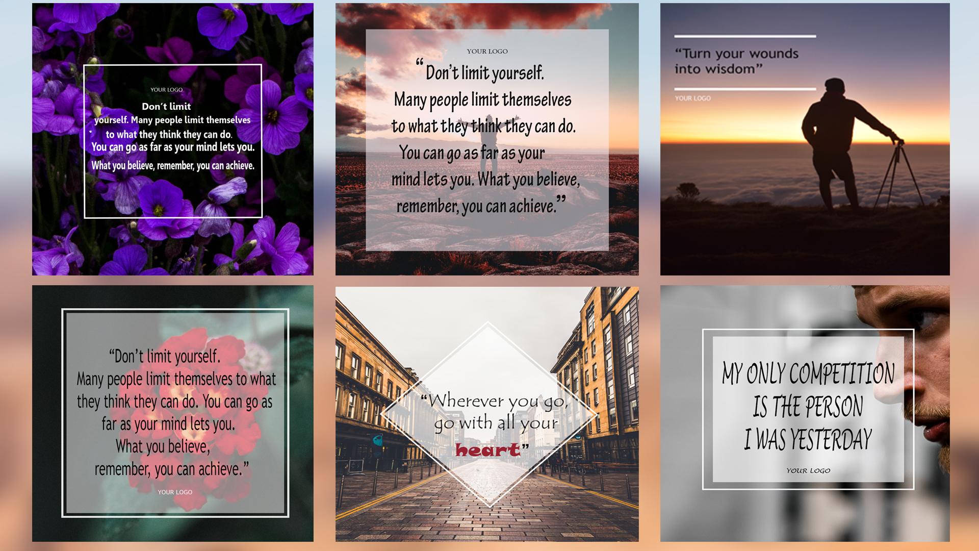  design motivational or inspirational 10 quotes images for instagram