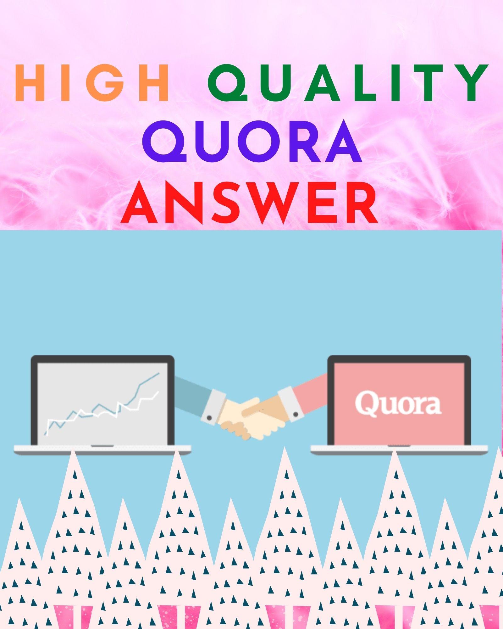 Promote your website with 30 Quora answers with High-Quality backlinks
