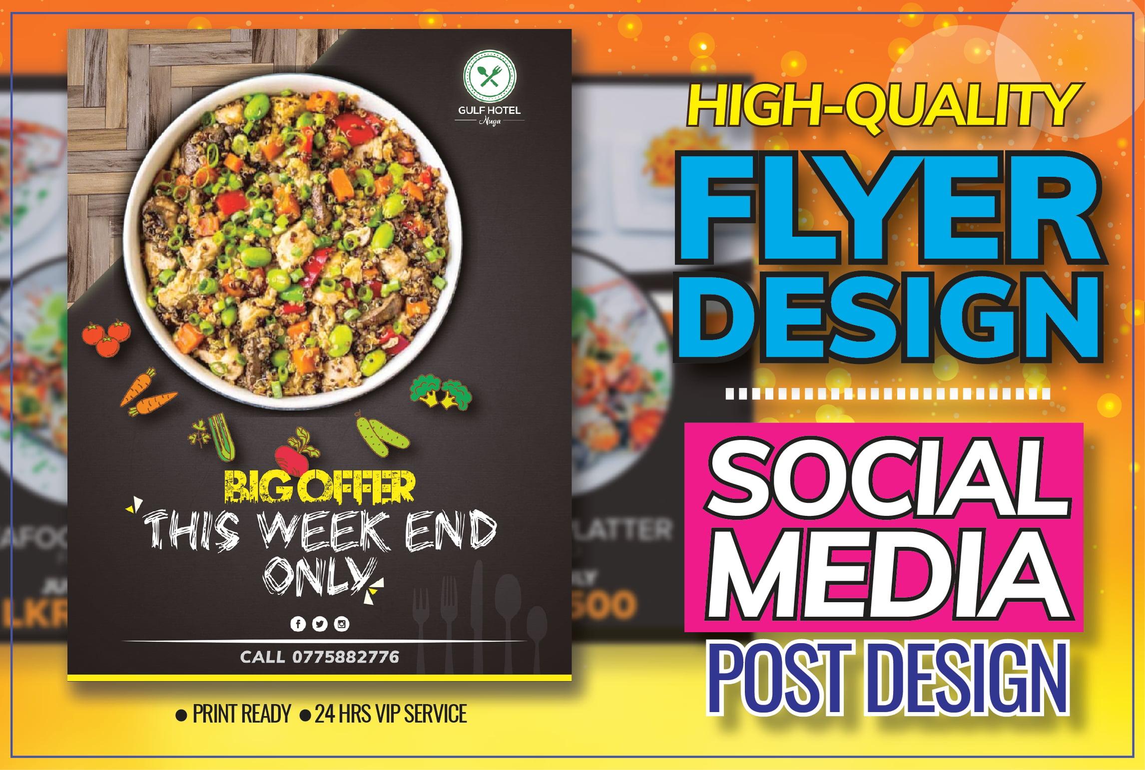 I will design a amazing flyer, banner, poster, brochure, poster, business cards