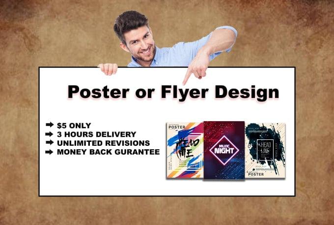 I will design banner, poster or flyer