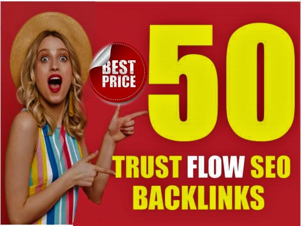 Do Build 50 White Hat High Trust Flow TF,CF Contextual Dofollow Backlinks For Off Page Seo Service