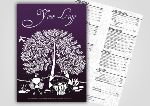 Design restaurant/bar/cafe menu card - double sided/tri fold/single fold 
