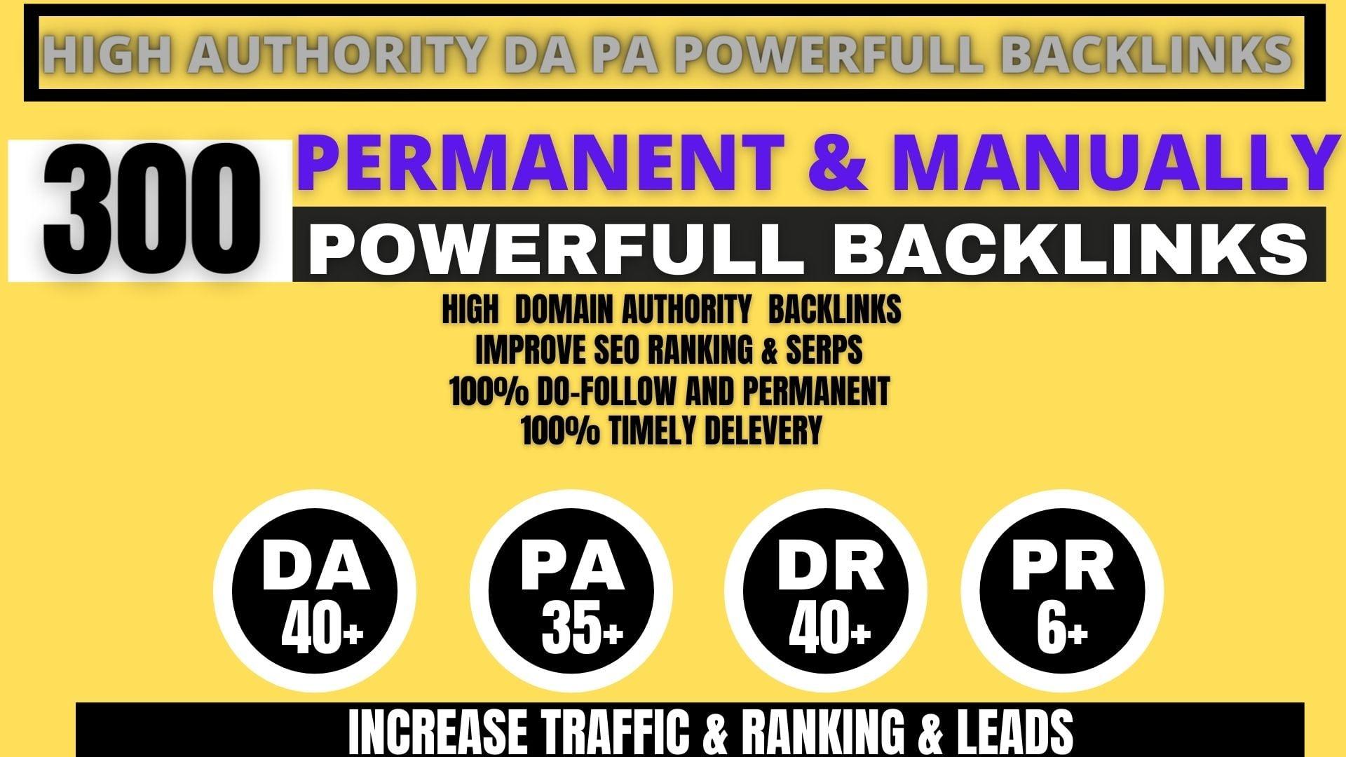 Build 300+ Backlink, web 2.0 and Dofollow with high DA/PA in your webpage with unique website