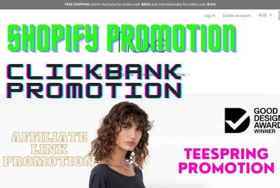 I will do usa affiliate referral link promotion, clickbank, affiliate link promotion marketing 