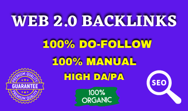 I will create 20 High Authority Web 2.0 backlinks manually