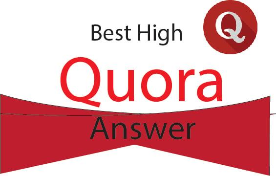 5 High Quality Quora Answer with keyword & URL
