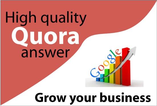 I will do manually 10 High Quality Quora Answer