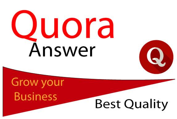5 High Quality Quora Answer with keyword & URL