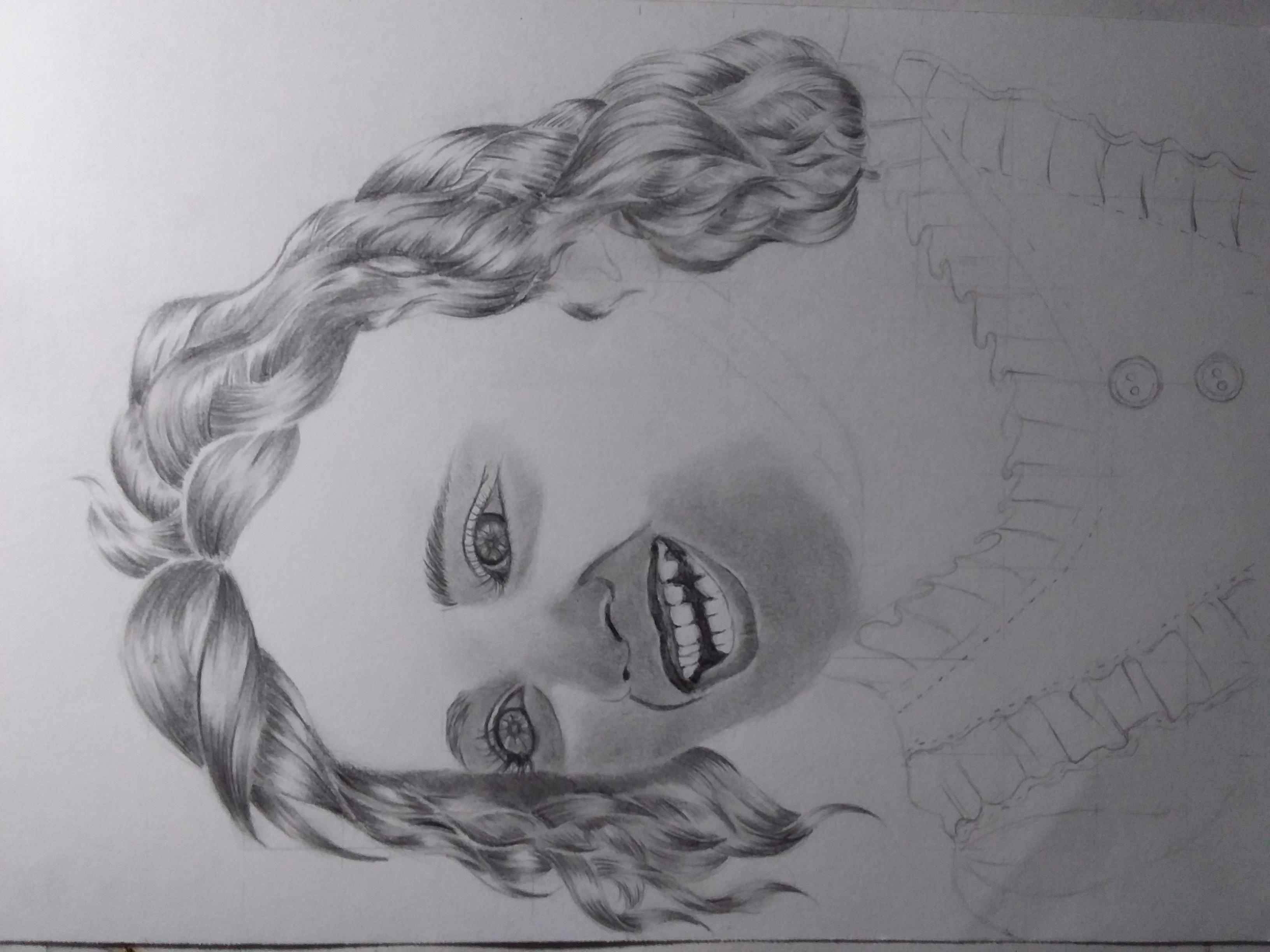 Draw realistic pencil portrait sketch drawing with video