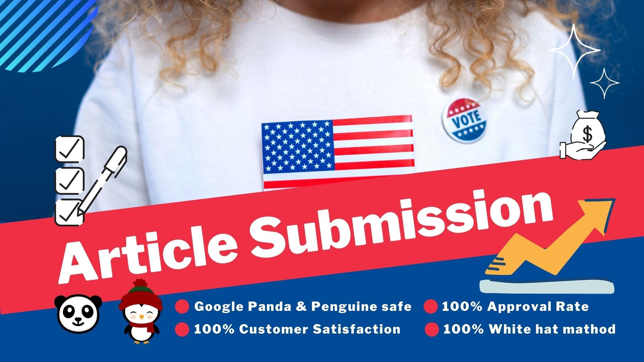 I will build 100 article submission backlinks to rank high