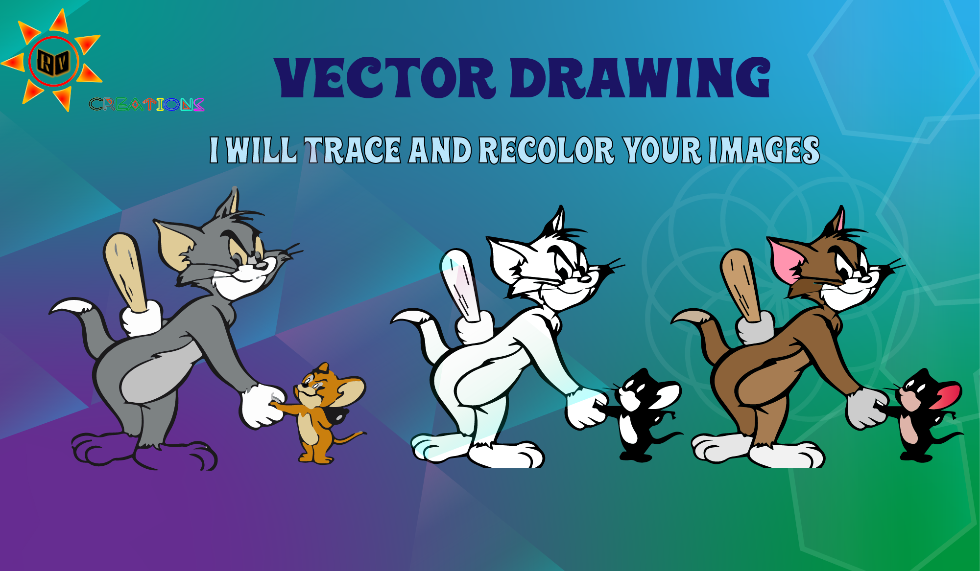 I will vectorize your raster images into traced,recolored,sketched vector files