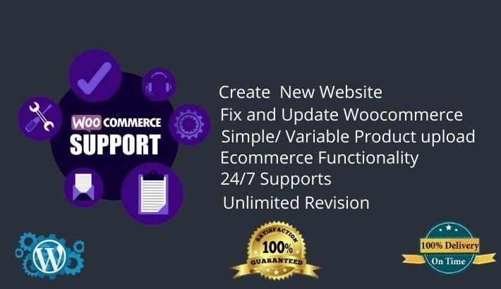 I will build your woocommerce wordpress website, fix and update woocommerce