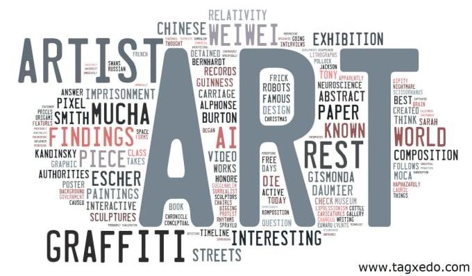 I will design tag cloud typography word cloud any custom shape