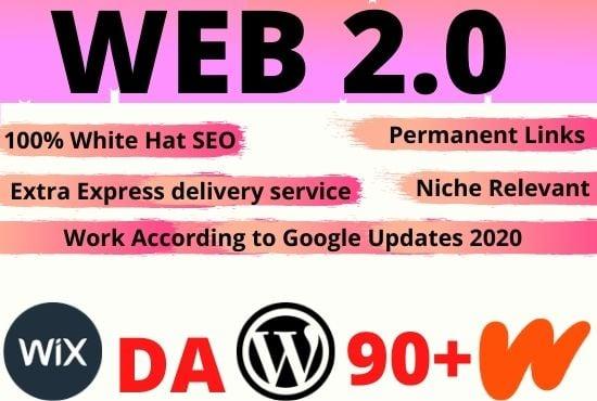 50 Web2.0 high authority contextual backlinks for your website rank on google