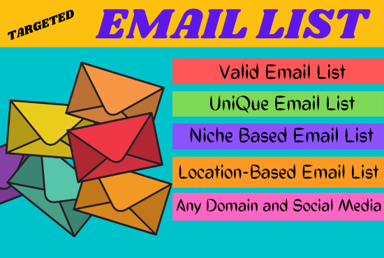 I will collect 1500 niche targeted email marketing, email List, email campaign