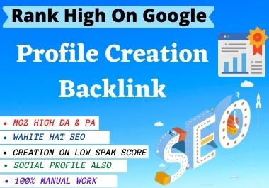 I Will Generate Manually The Top 30 High DA/DR Profile Backlinks Which Max Effective for Ranking 