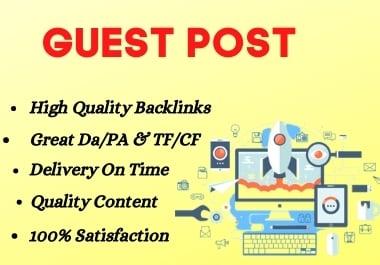 Manually Build 5 High Quality Guest Post on Your Website