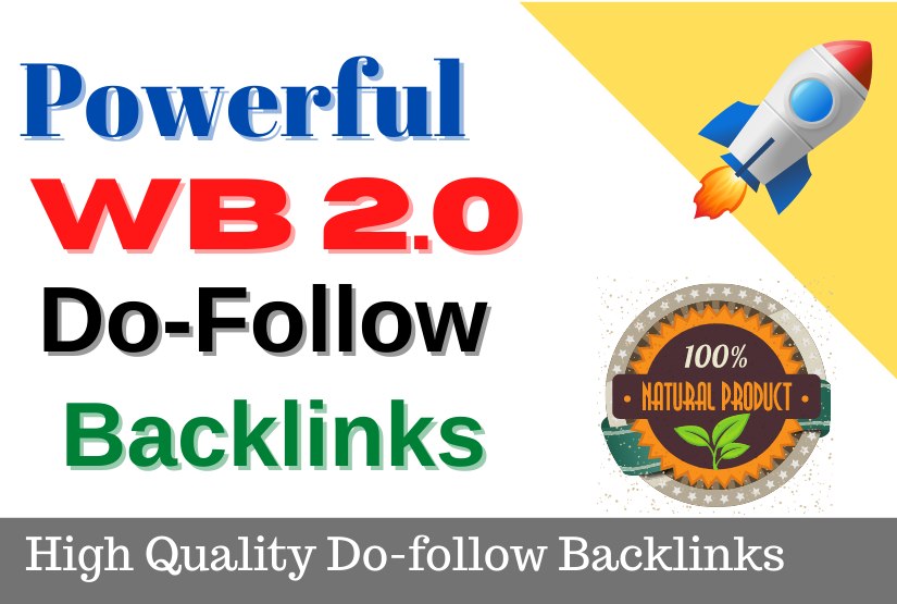 Build 30 High DA PA Dofollow permanent Web2.0 Backlinks