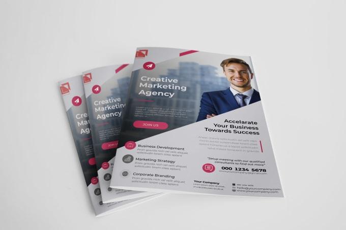 I will design one pager, flyer, one sheet, media kit