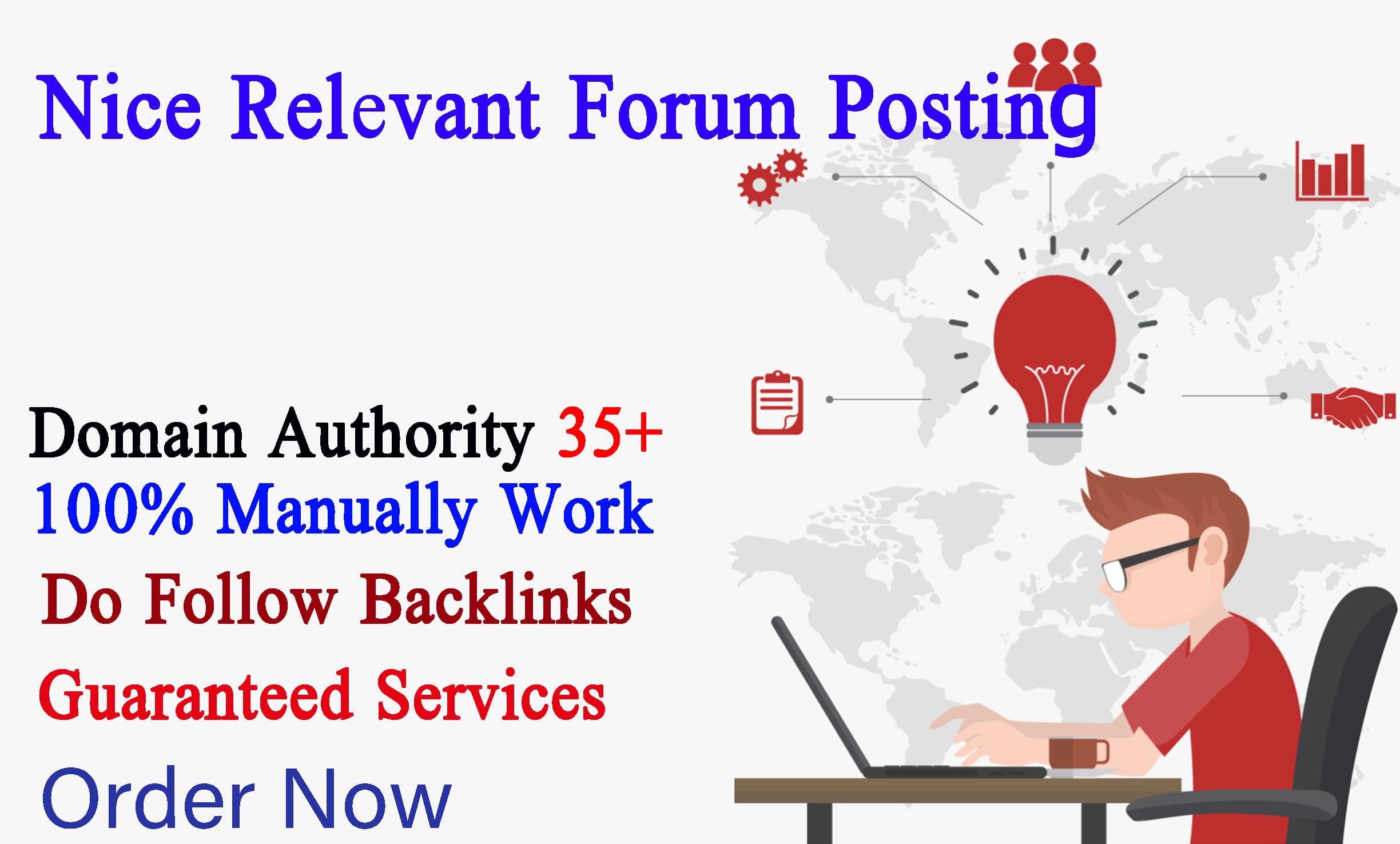I will create 70 approved forum posting links for your site