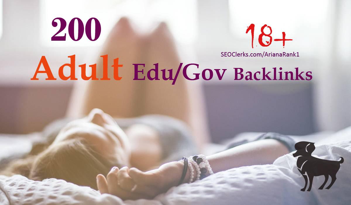 Build 200+ Adult EDU/GOV Profile Backlinks for your Adult/dating/ Escorts/live cam dating websites 