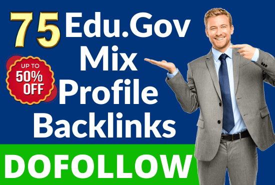 75 Dofollow DA-90 & Pr9 Edu/Gov+Profile Backlinks From - White Hat SEO