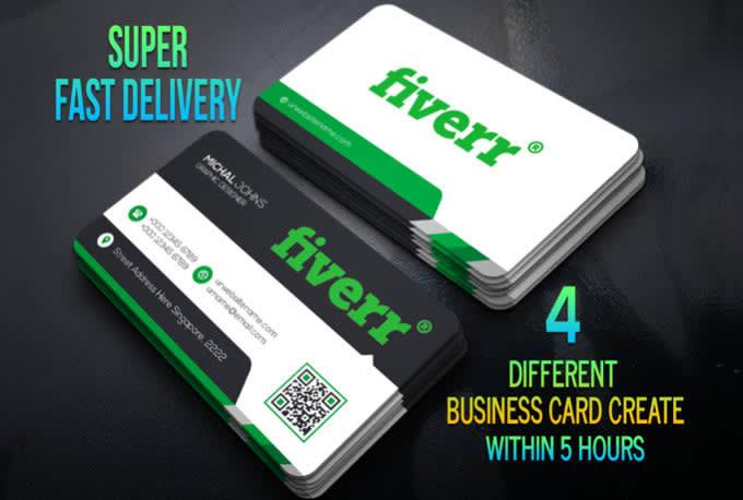  I will create 4 different business card designs in beautiful 5 hours