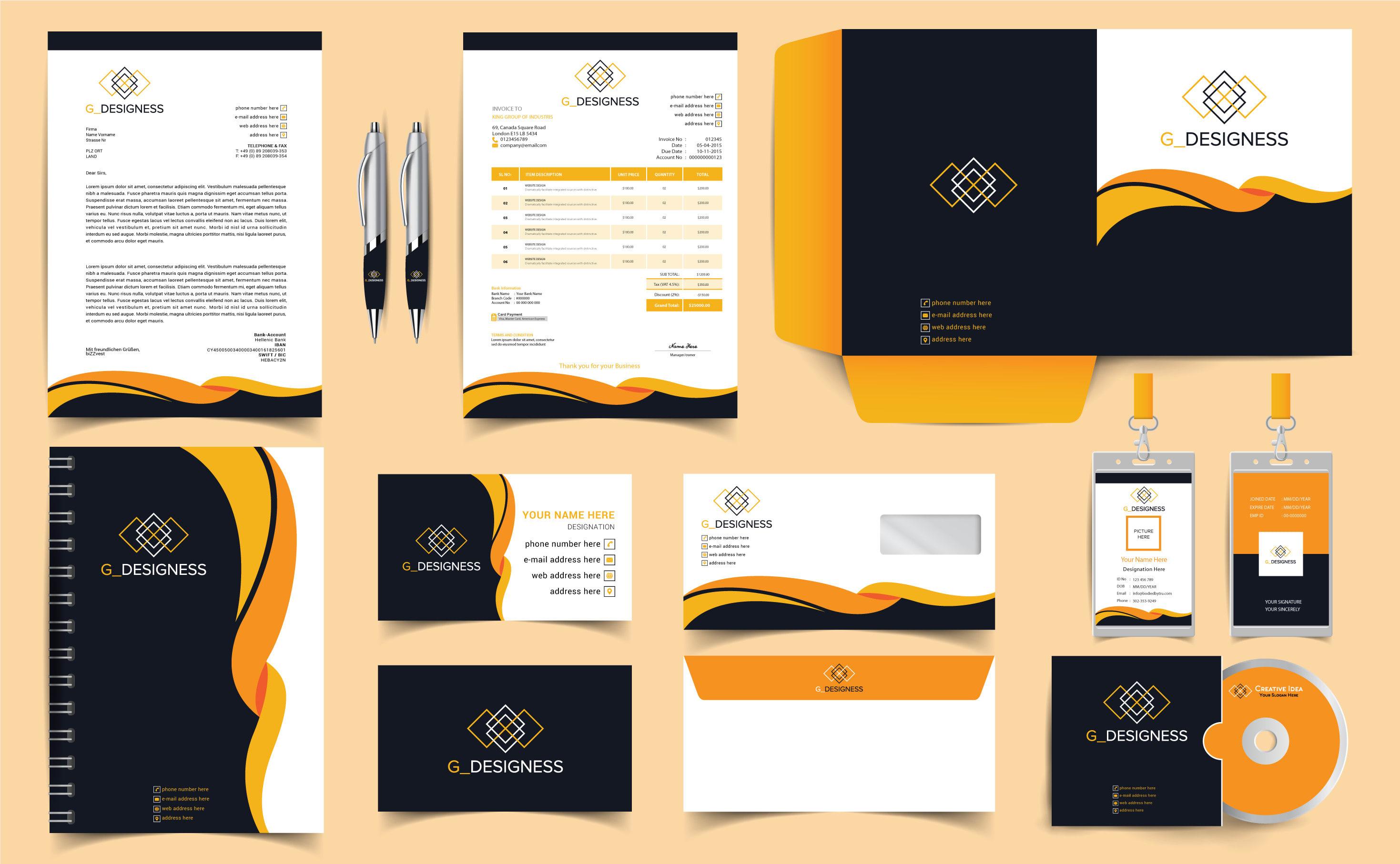  I will do inspiring and artistic stationery design