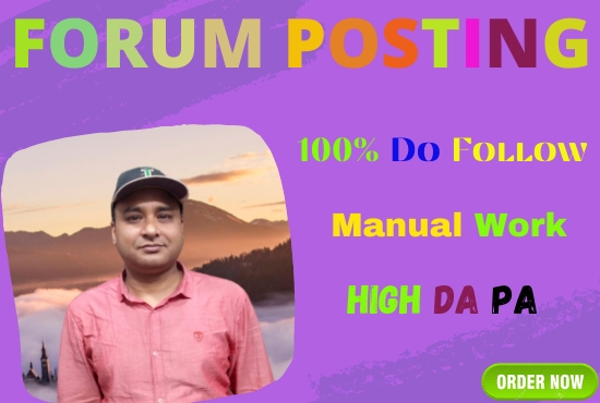 I will 50+ high quality niche relevant forum posting for you 