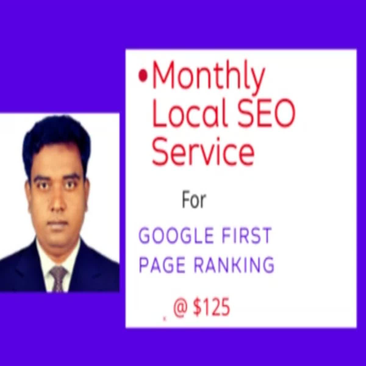 Guaranteed monthly Local SEO Service for Google first page ranking with 5 low competition keywords. 