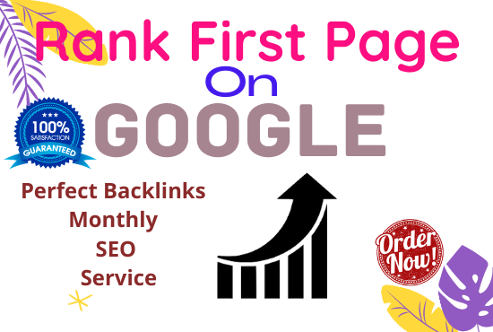  Guaranteed Monthly SEO Service First Page Ranking with linkbuilding