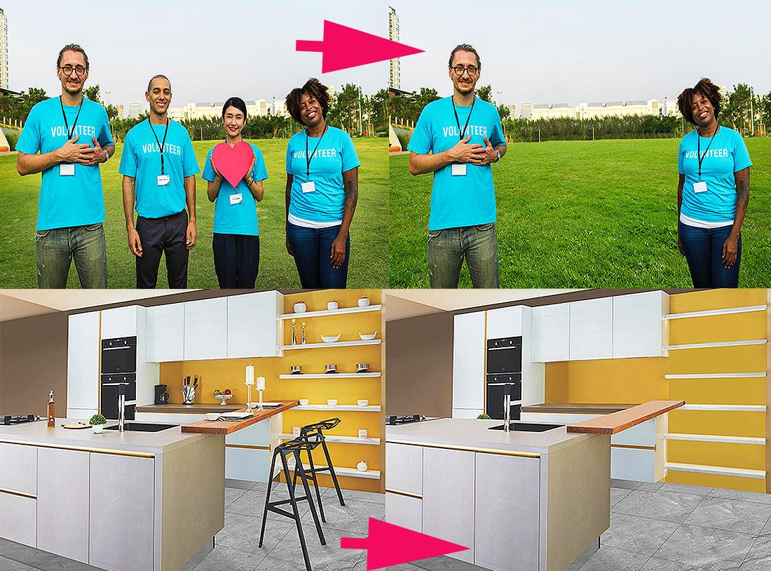 I will add remove people, do photo editing with photoshop