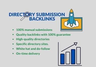 I will do 100 manually high-quality directory submission backlinks