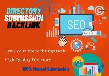I will provide 100 high quality directory submission backlinks manually 
