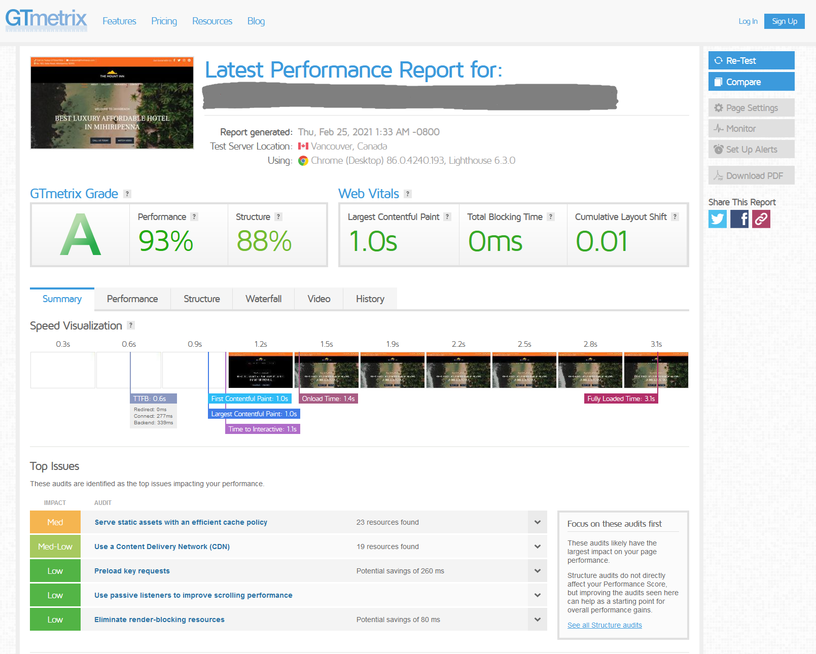 Optimize wordpress websites and fix layout shift to improve google PAGESPEED insights score