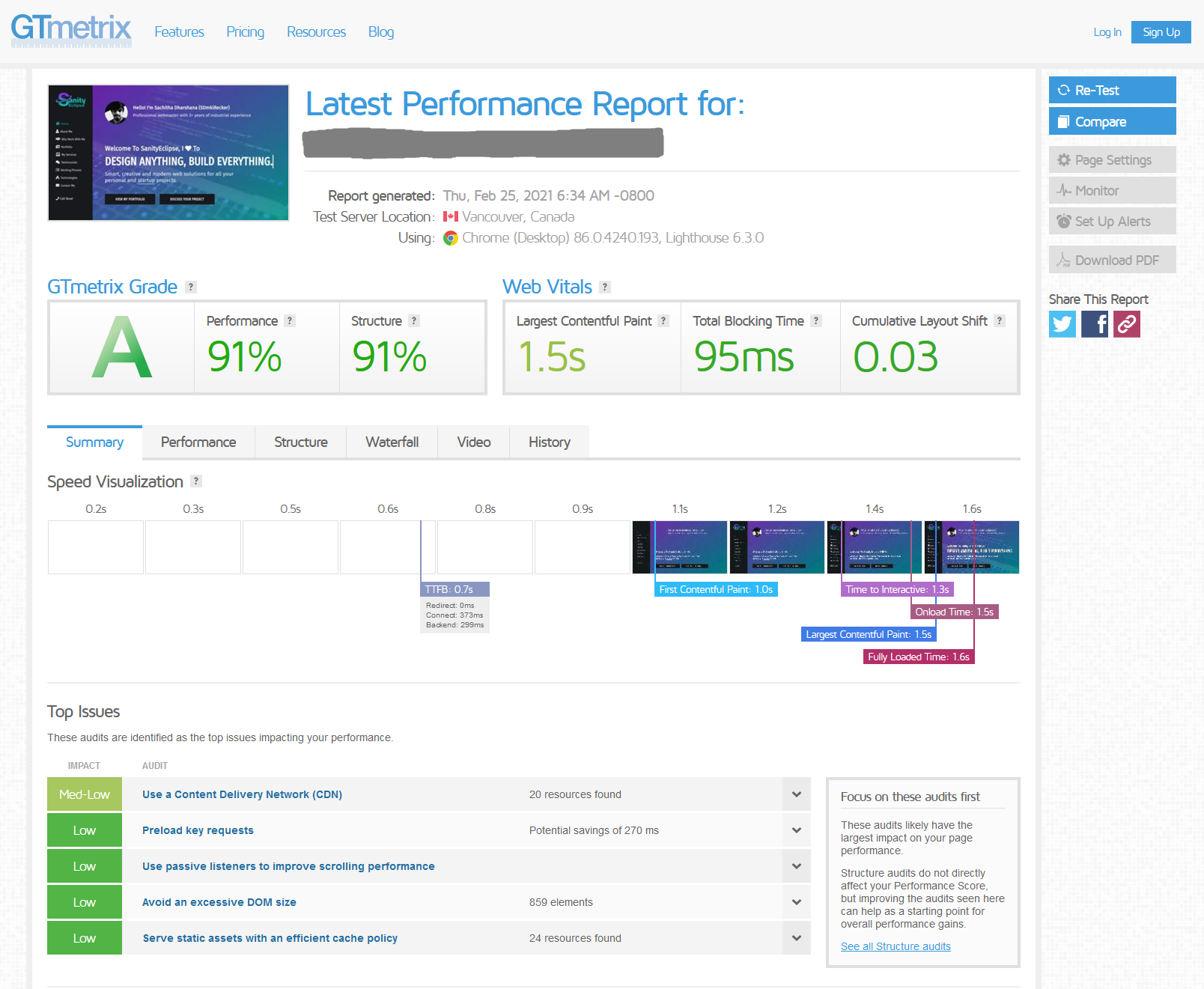 Optimize wordpress websites and fix layout shift to improve google PAGESPEED insights score