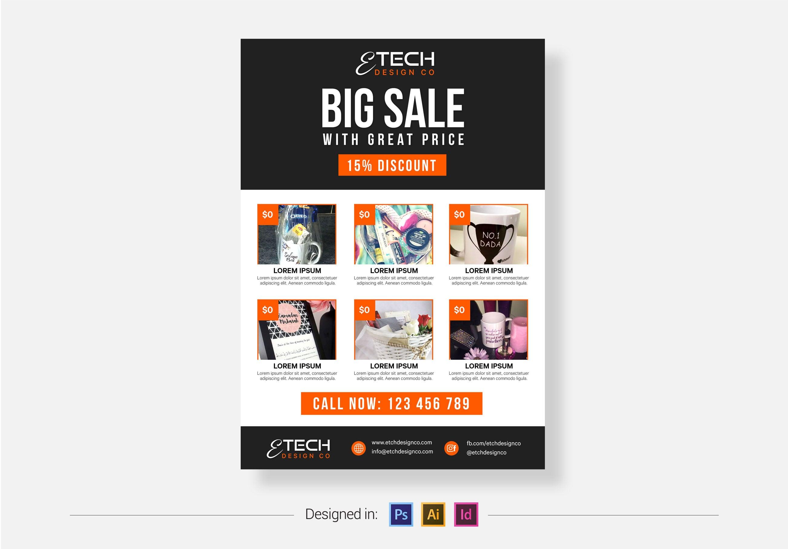 Flyer design with professional & corporate look to reflect the services you provide or for an event