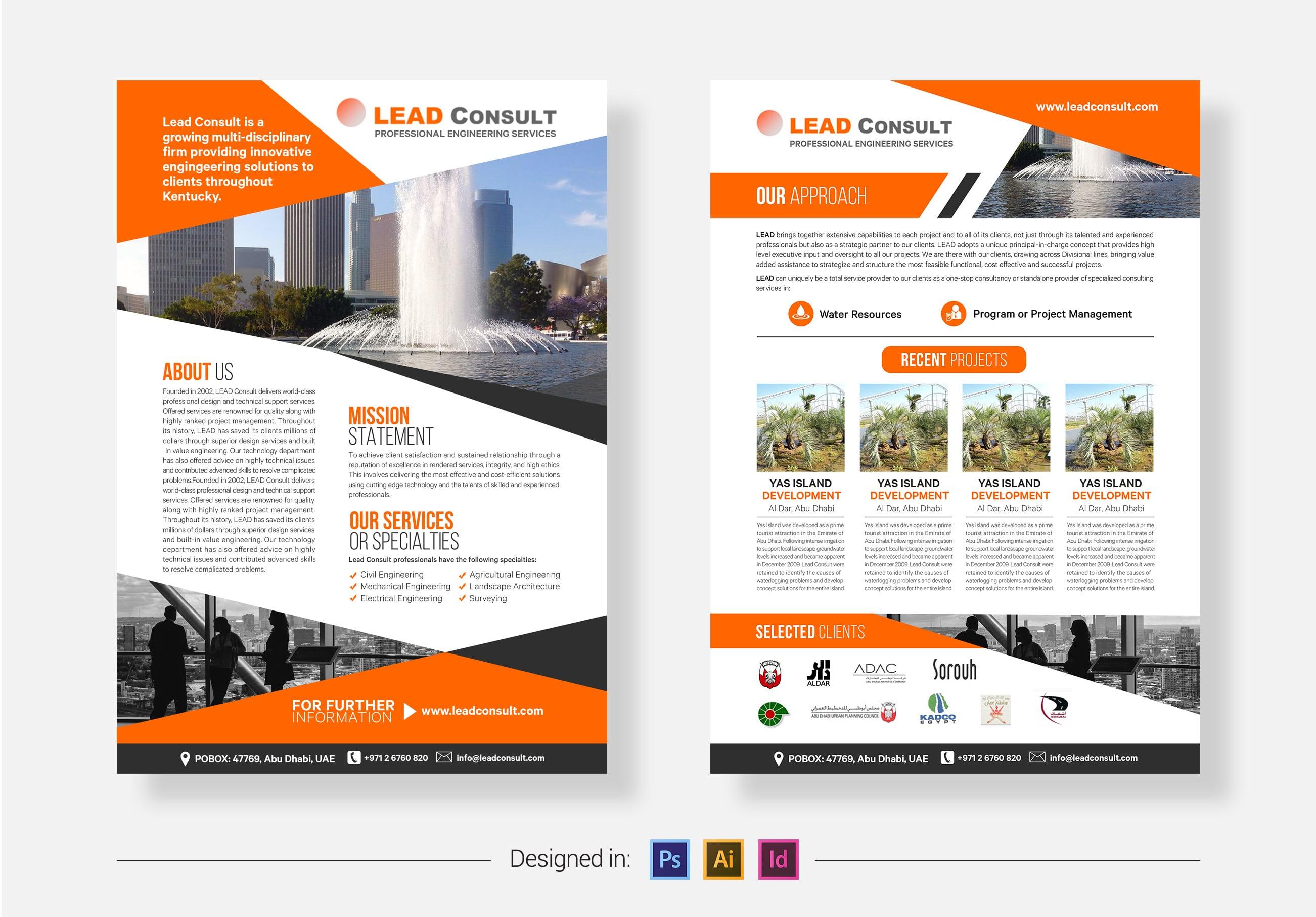 Flyer design with professional & corporate look to reflect the services you provide or for an event