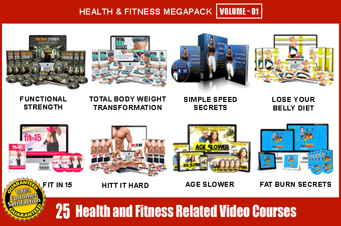 Offer 25 Health and Fitness Video Course Mega Pack Volume - 01 with Full Resell Rights