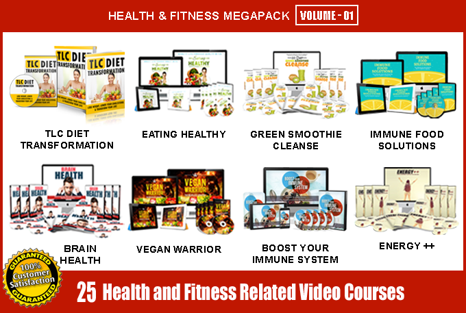 Offer 25 Health and Fitness Video Course Mega Pack Volume - 01 with Full Resell Rights