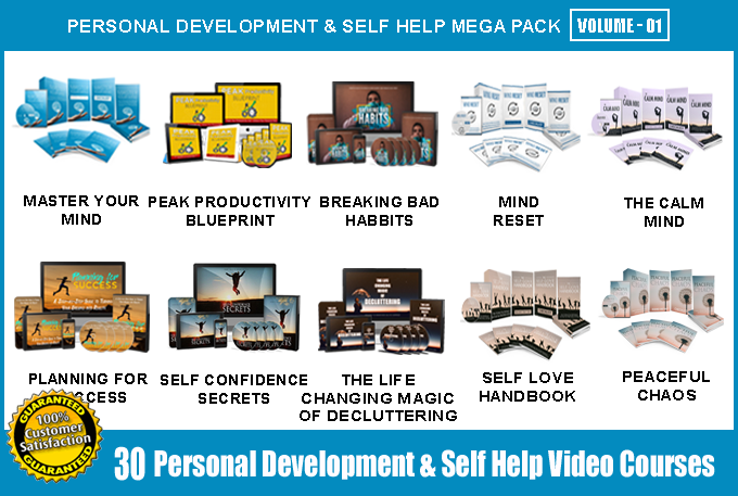 Offer 30 Personal Development & Self Help Video Course Pack - V1 with Full Resell Rights