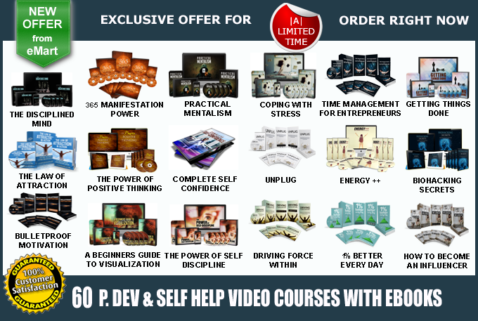 Offer 60 Personal Development & Self Help Video Course Mega Pack - V3 with Full Resell Rights