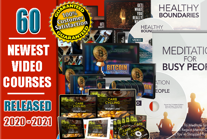 60 High Quality Latest Video Courses Released 2020 - 2021 With Master Resell Rights
