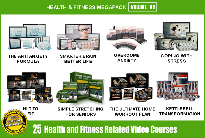 Offer 25 Health and Fitness Video Course Mega Pack Volume - 02 with Full Resell Rights