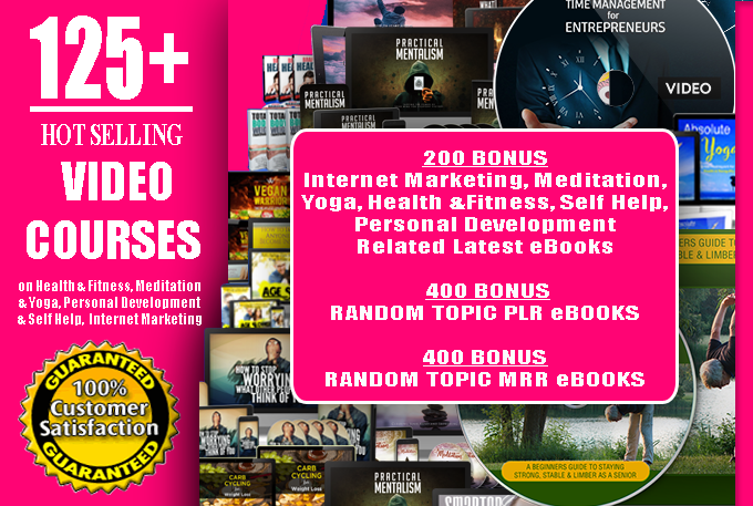125+ High Quality Video Courses with Master Resell Rights + Bonus 1000 eBooks