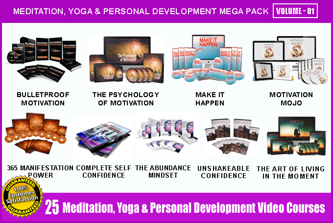 Offer 25 Meditation, Yoga, P. Development Video Course Pack - V1 with Full Resell Rights