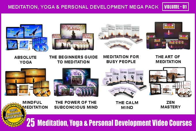 Offer 25 Meditation, Yoga, P. Development Video Course Pack - V1 with Full Resell Rights