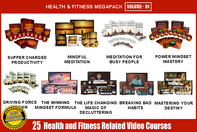 Offer 25 Health and Fitness Video Course Mega Pack Volume - 01 with Full Resell Rights